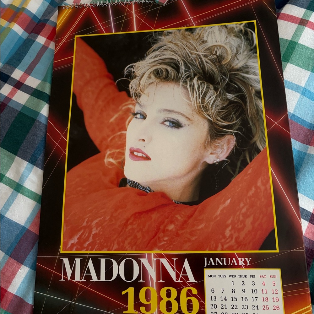 1986 Madonna Calendar ♥️ Queen of Pop 🍓